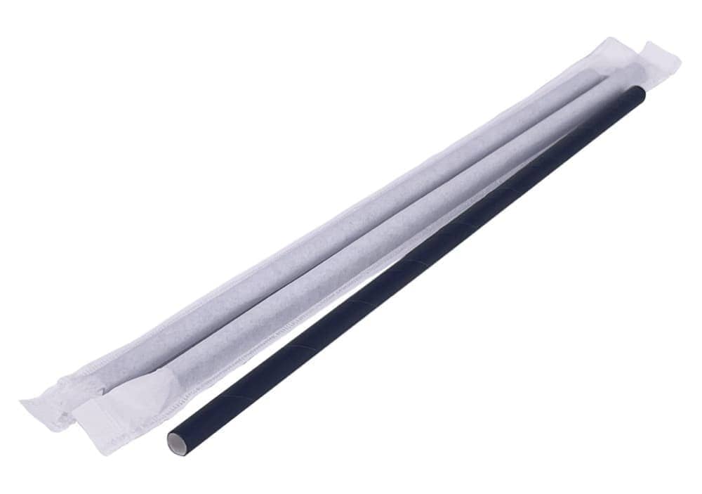 Pajita de papel ennfundada individualmente WRAP  Ø0,6x20 cm.