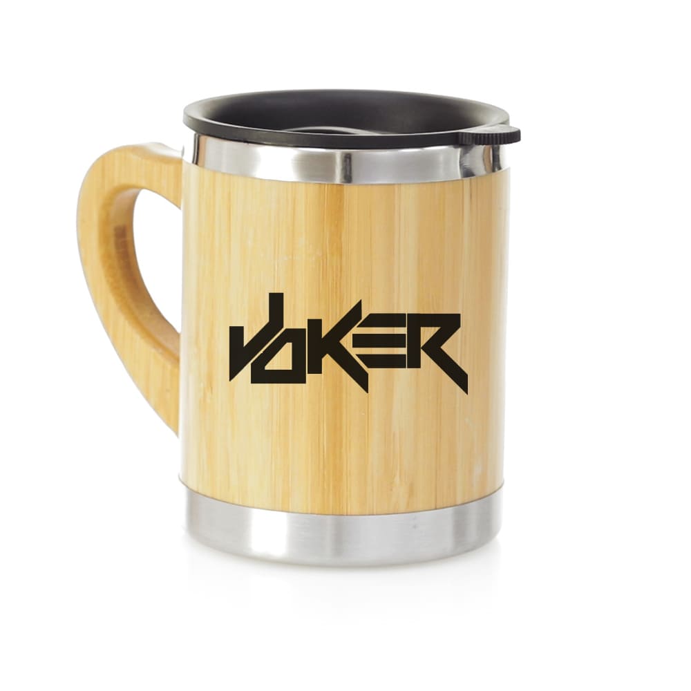 VEGA. Taza térmica de bambú con tapa de 30cl