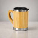 VEGA. Taza térmica de bambú con tapa de 30cl