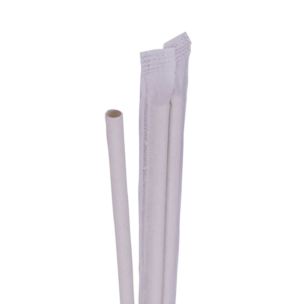 Pajita de papel ennfundada individualmente WRAP  Ø0,6x20 cm.