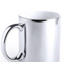 NAIR. Taza cerámica de 350ml con acabado dorado o plateado