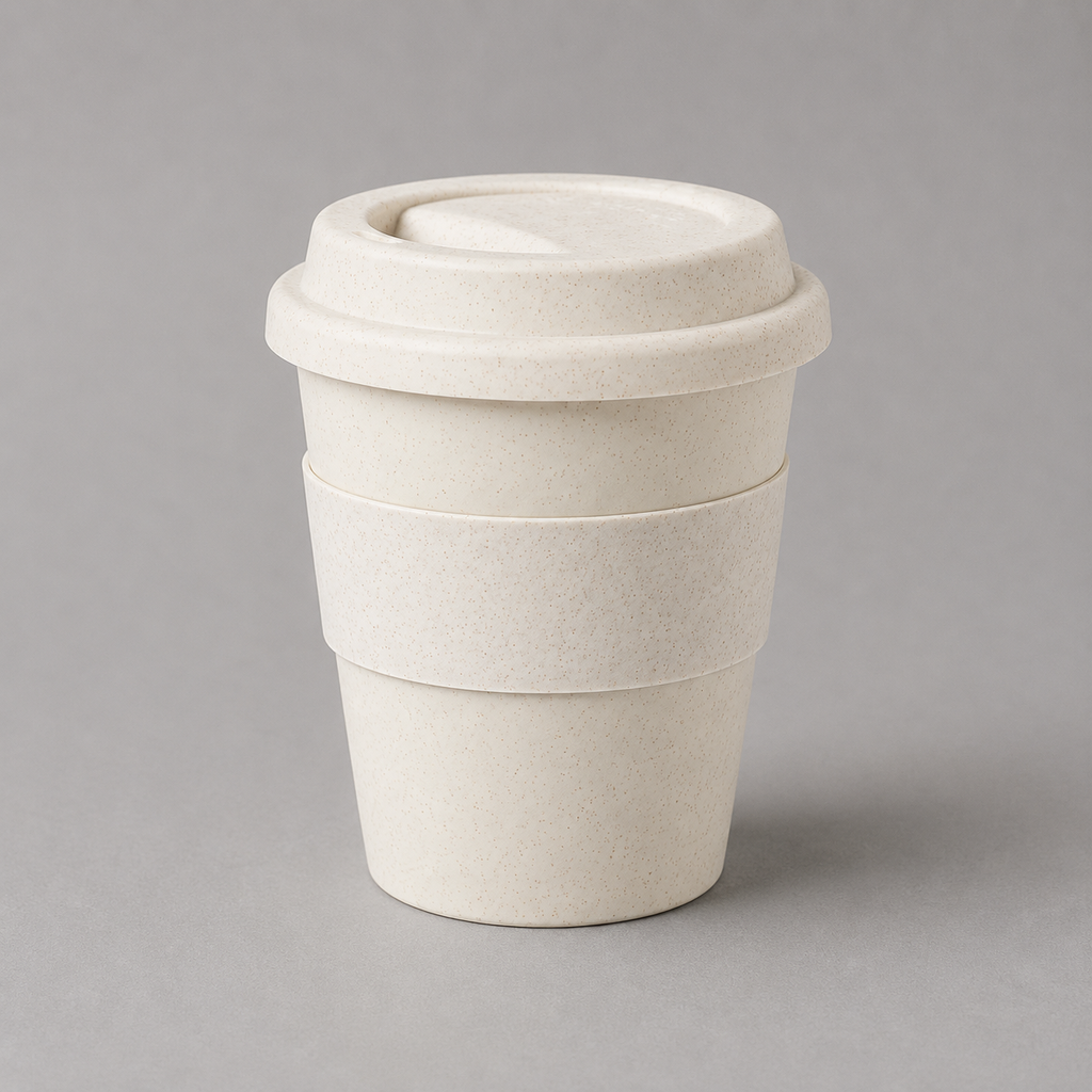 MERION Vaso de plástico PP con tapa, de 350 ml