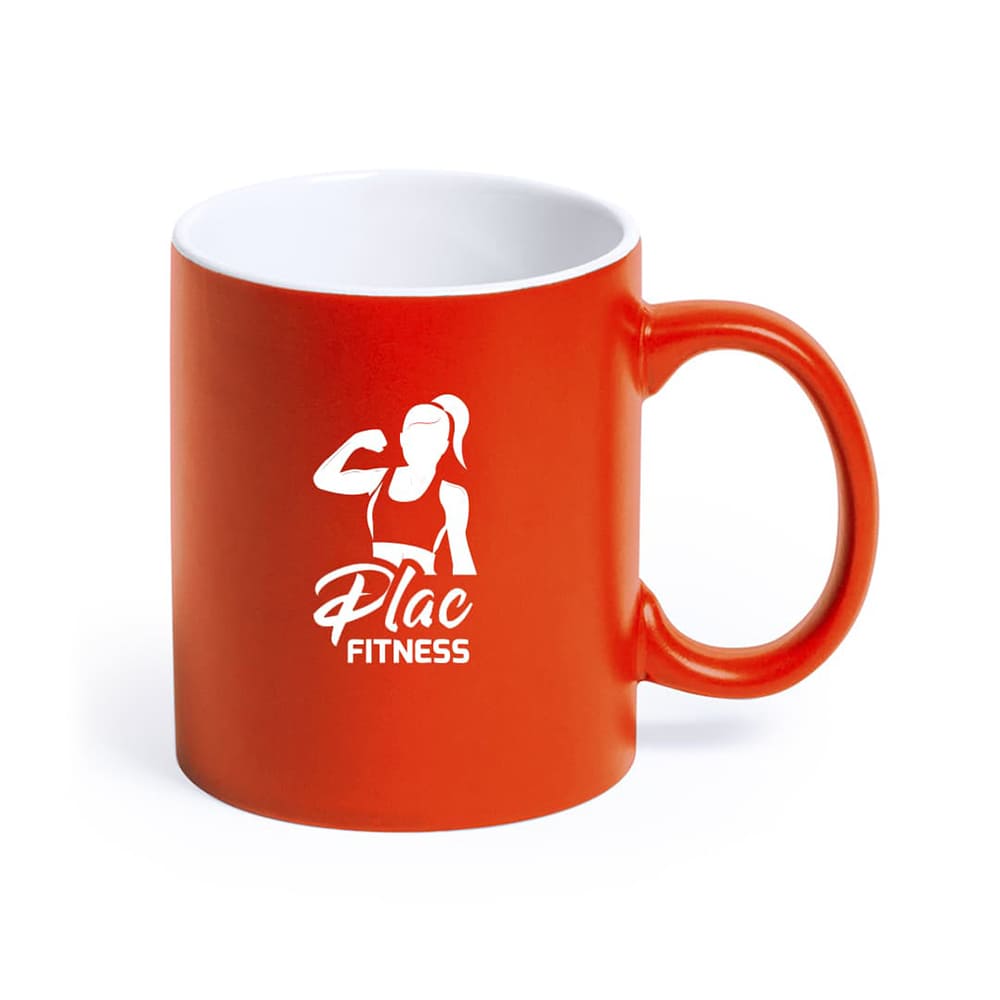 LYRA. Taza cerámica de color con interior blanco de 350ml