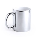 NAIR. Taza cerámica de 350ml con acabado dorado o plateado