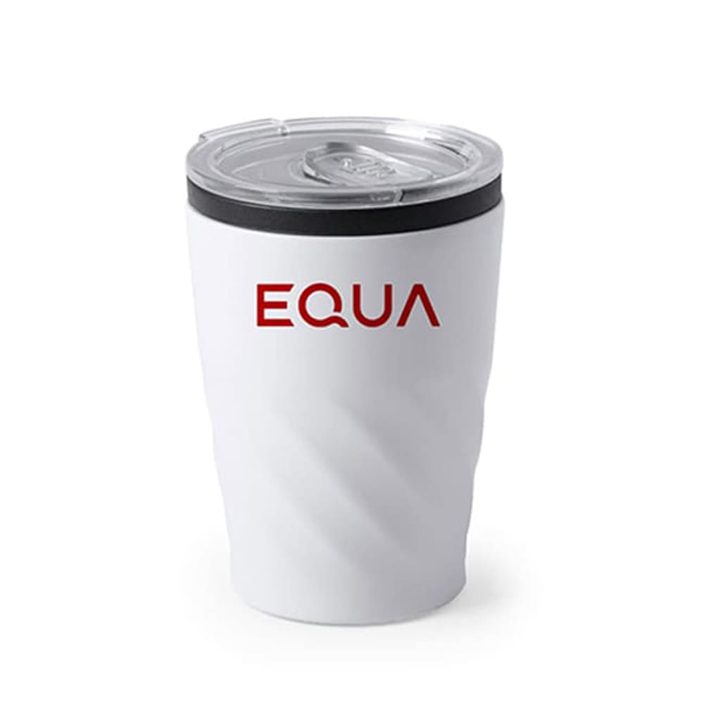 Farbiger Becher aus rostfreiem Stahl mit Deckel REVATI