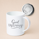 PLAMUG. Taza blanca de PLA reutilizable de 350ml