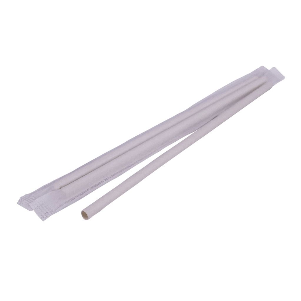Cannuccia di carta in confezione singola WRAP Ø0,6x20 cm.