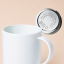 PLAMUG. Taza blanca de PLA reutilizable de 350ml