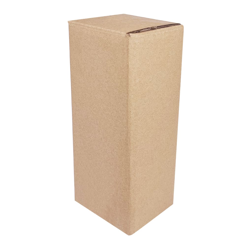 Caja botella M. Caja cartón marrón para botella mediana