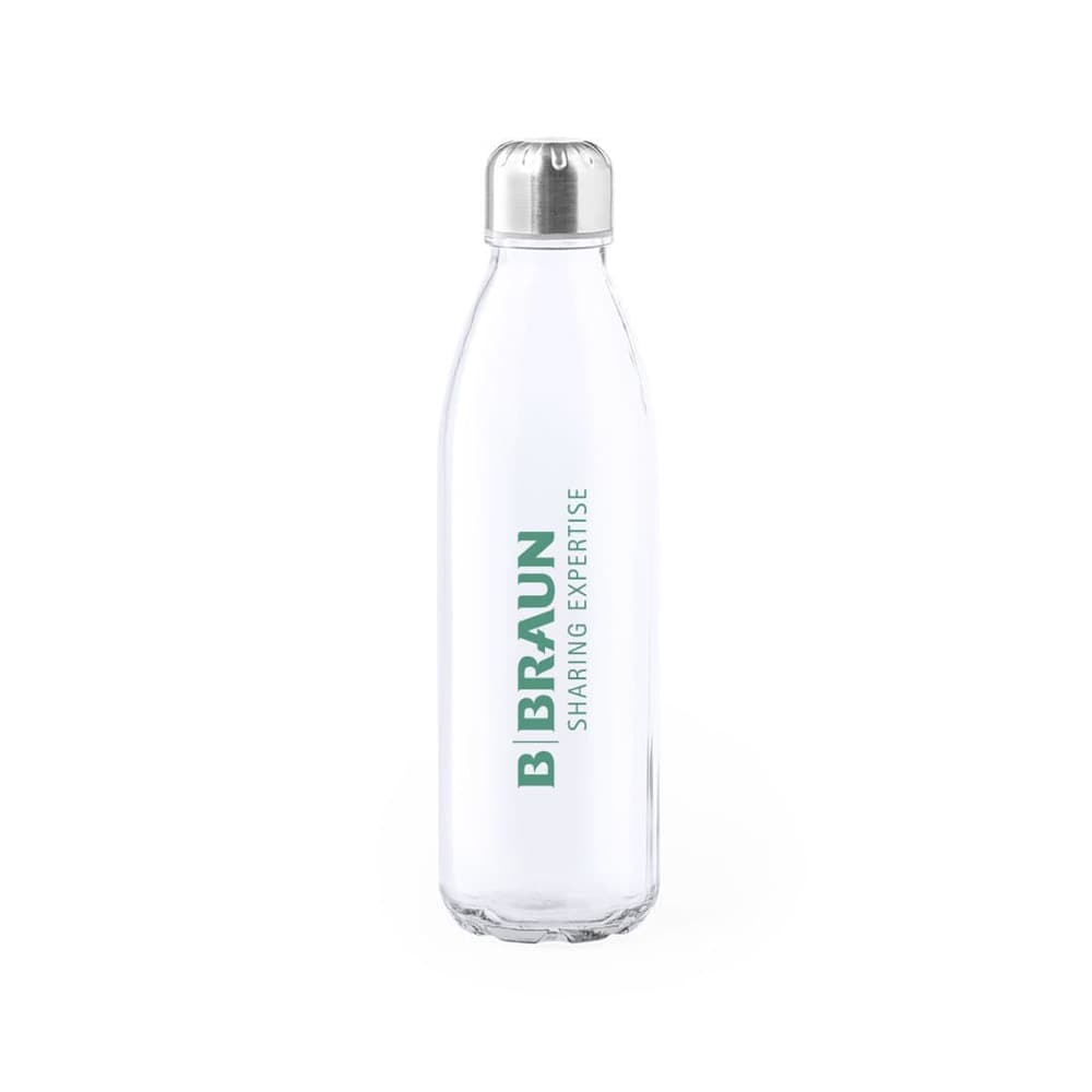 Botella de cristal de colores SOLARIS de 650ml y tapón inox.