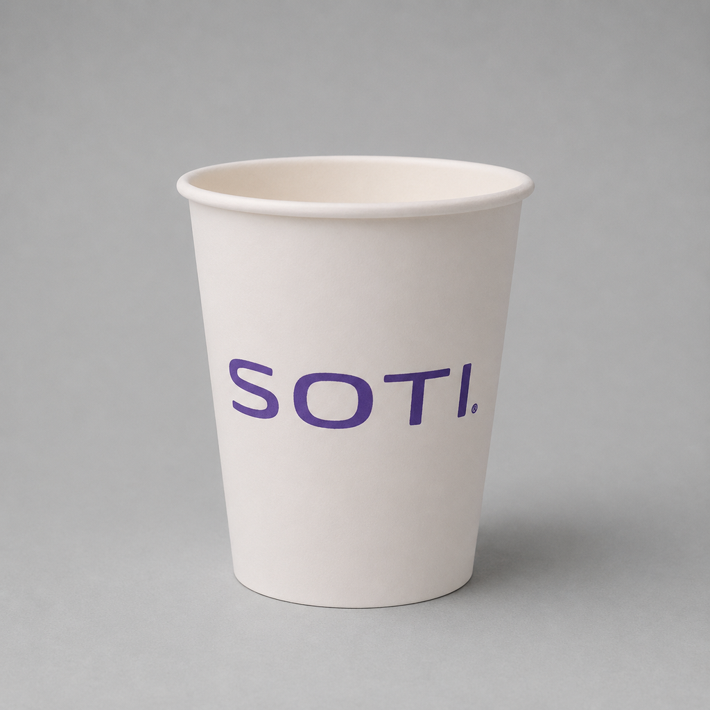 Vaso de cartón ecológico personalizado. 0% plástico