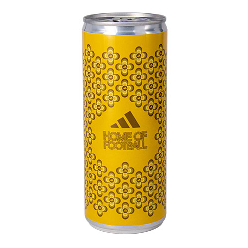 Personalized energy drink can with label 25cl