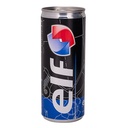 Personalized energy drink can with label 25cl