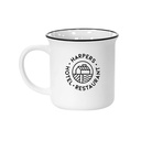 Tazza in ceramica bianca con disegno vintage BATEN da 30cl