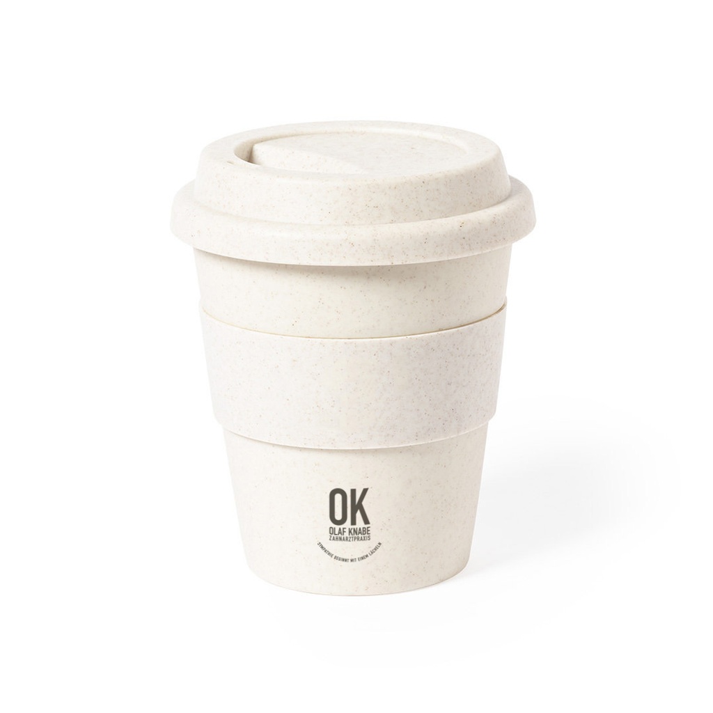 MERION Vaso de plástico PP con tapa, de 350 ml