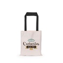 Bolsa algodón color natural con asas largas de colores FURY