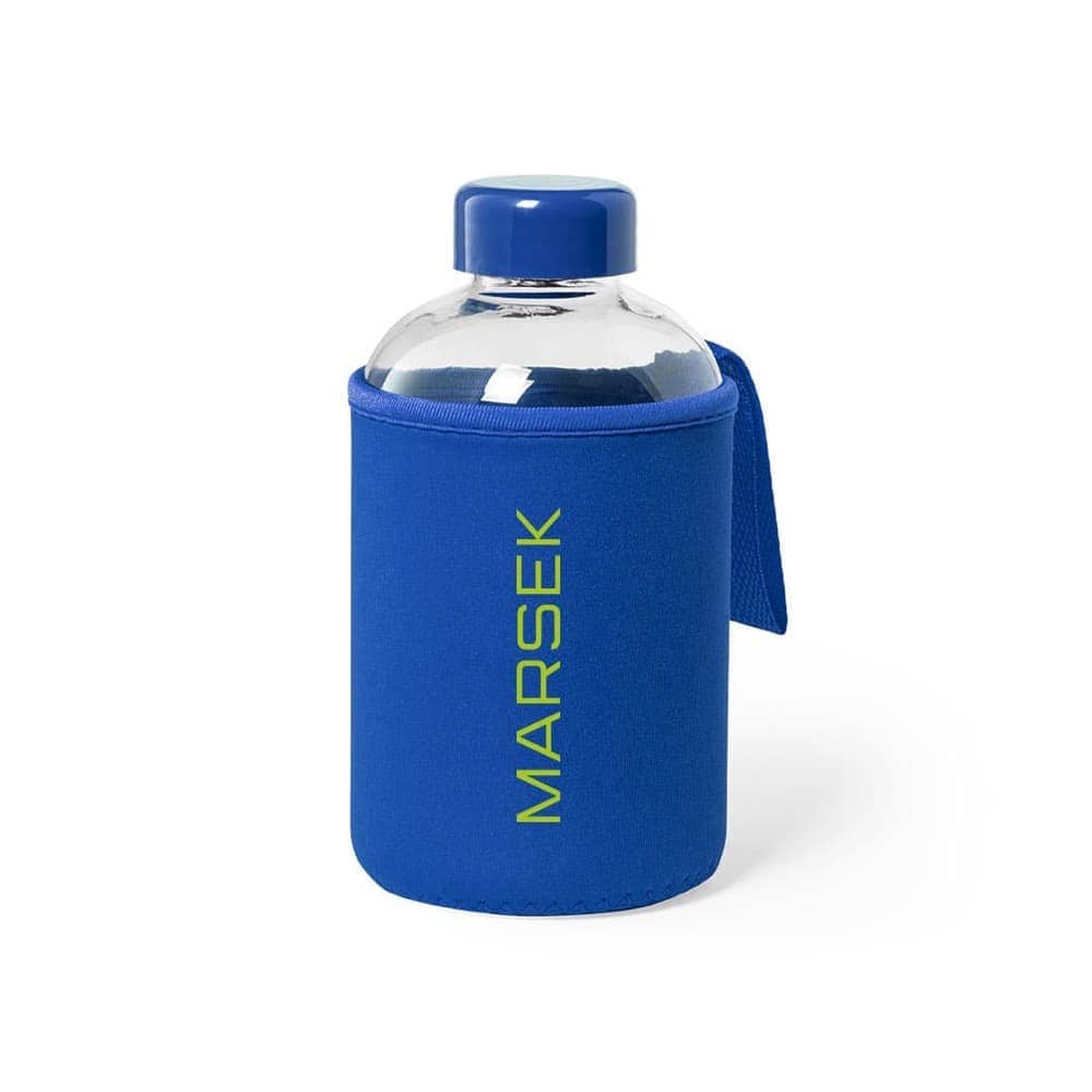 Botella de cristal FUNI de 540ml con funda de colores