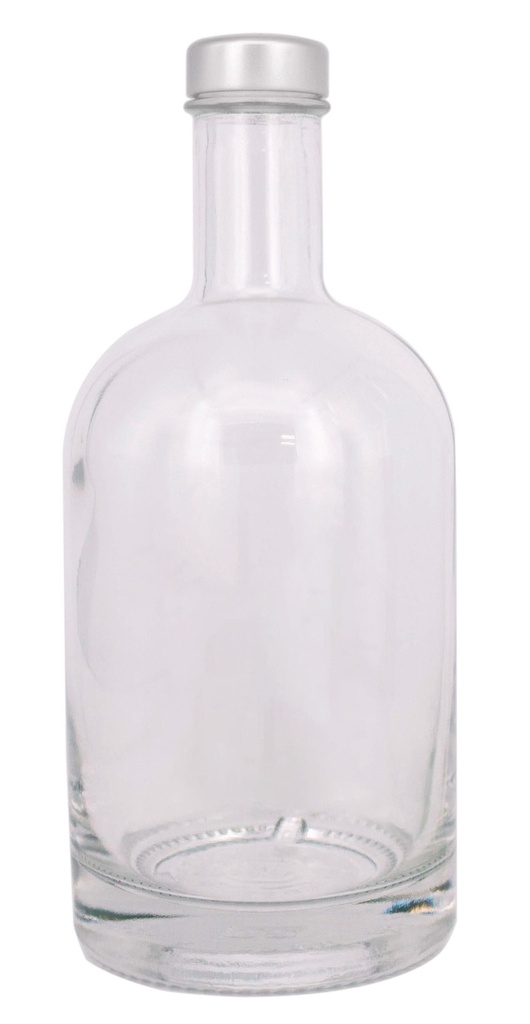 Botella de cristal NOCTURNE con tapón plateado o negro