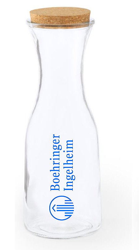 Botella de cristal ROPER de 1 l con tapón de corcho