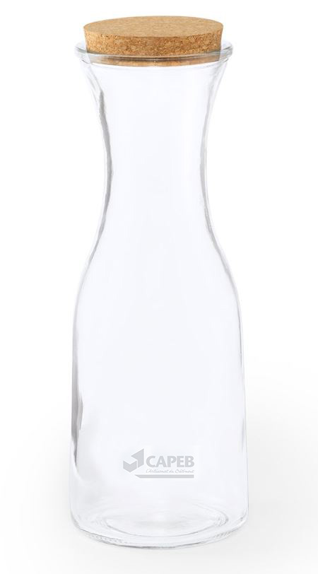 Botella de cristal con tapón de corcho ROPER de 1 l.