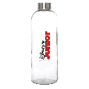 Mae 1 l. Botella de vidrio 1 l con tapón plateado o madera