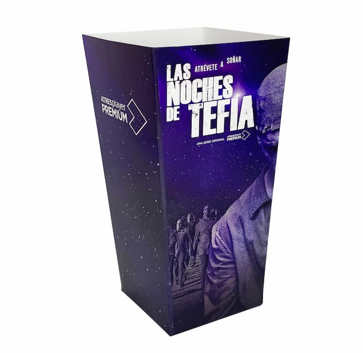 Vaso de palomitas de cartón personalizado