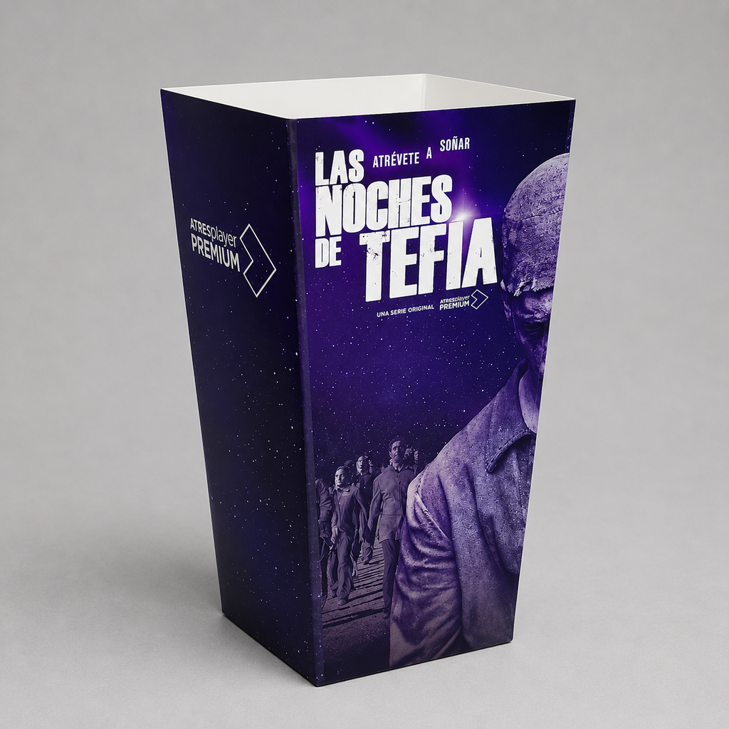 Vaso de palomitas de cartón personalizado