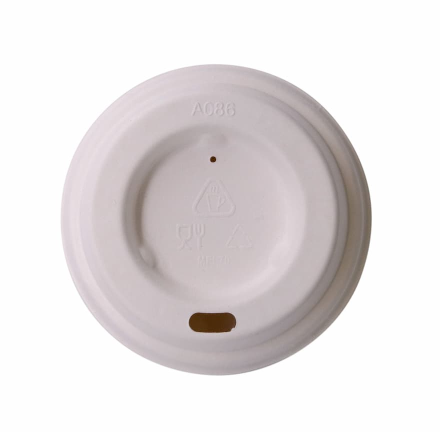 Tapa ecológica de bagazo para vasos de cartón