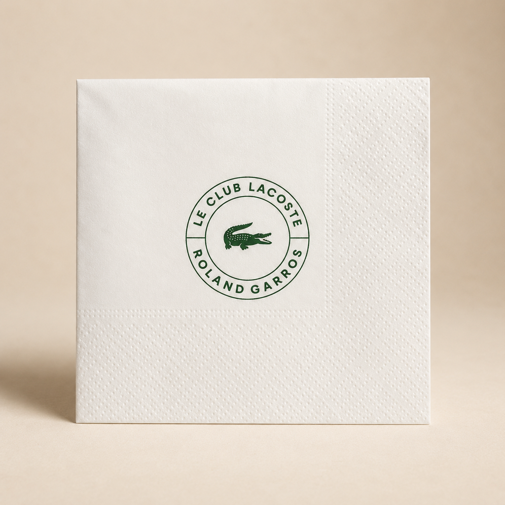 Servilletas de cóctel personalizada 20x20 cm - Plegada 10x10cm