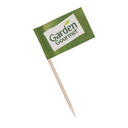 Pick per feste da 7 cm con bandiera personalizzata da 2,5x4 cm