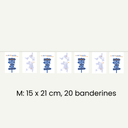 Banderines de fiesta personalizados a todo color en doble cara