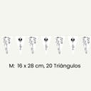 Banderines de fiesta personalizados a todo color en doble cara