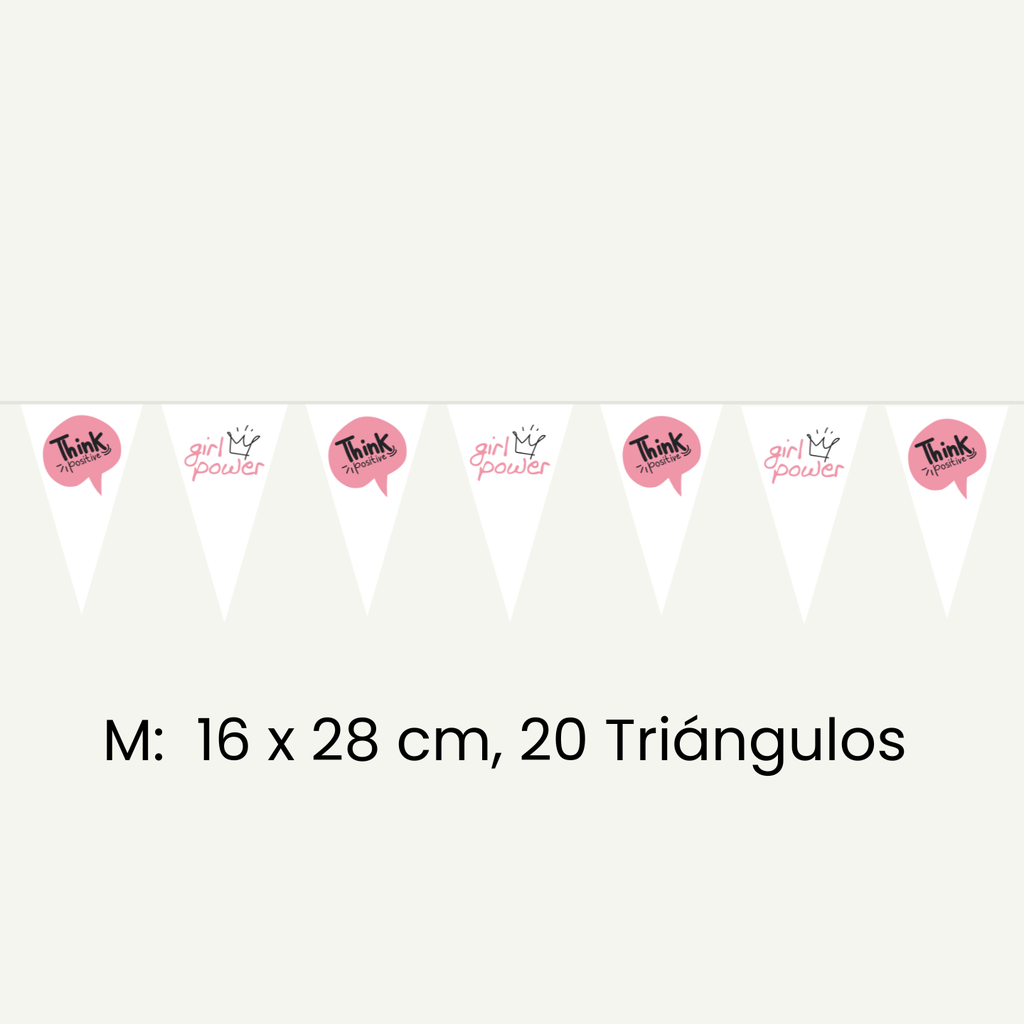 Banderines de fiesta personalizados a todo color en doble cara