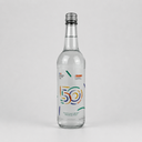 Botella de agua de cristal personalizada con tapón de rosca y etiqueta adhesiva