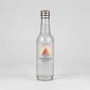 Botella de agua de cristal personalizada con tapón de rosca y etiqueta adhesiva