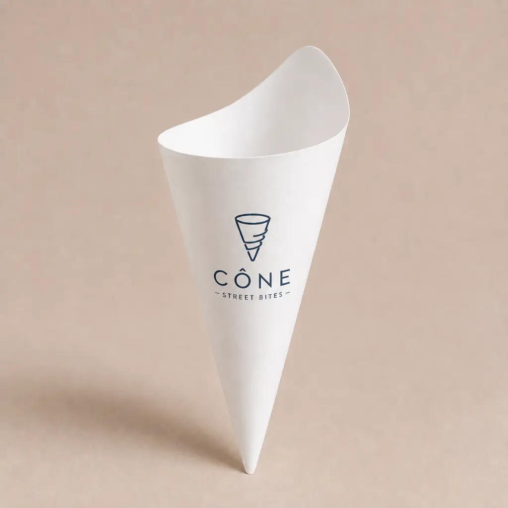 Cono de papel para alimentación personalizado