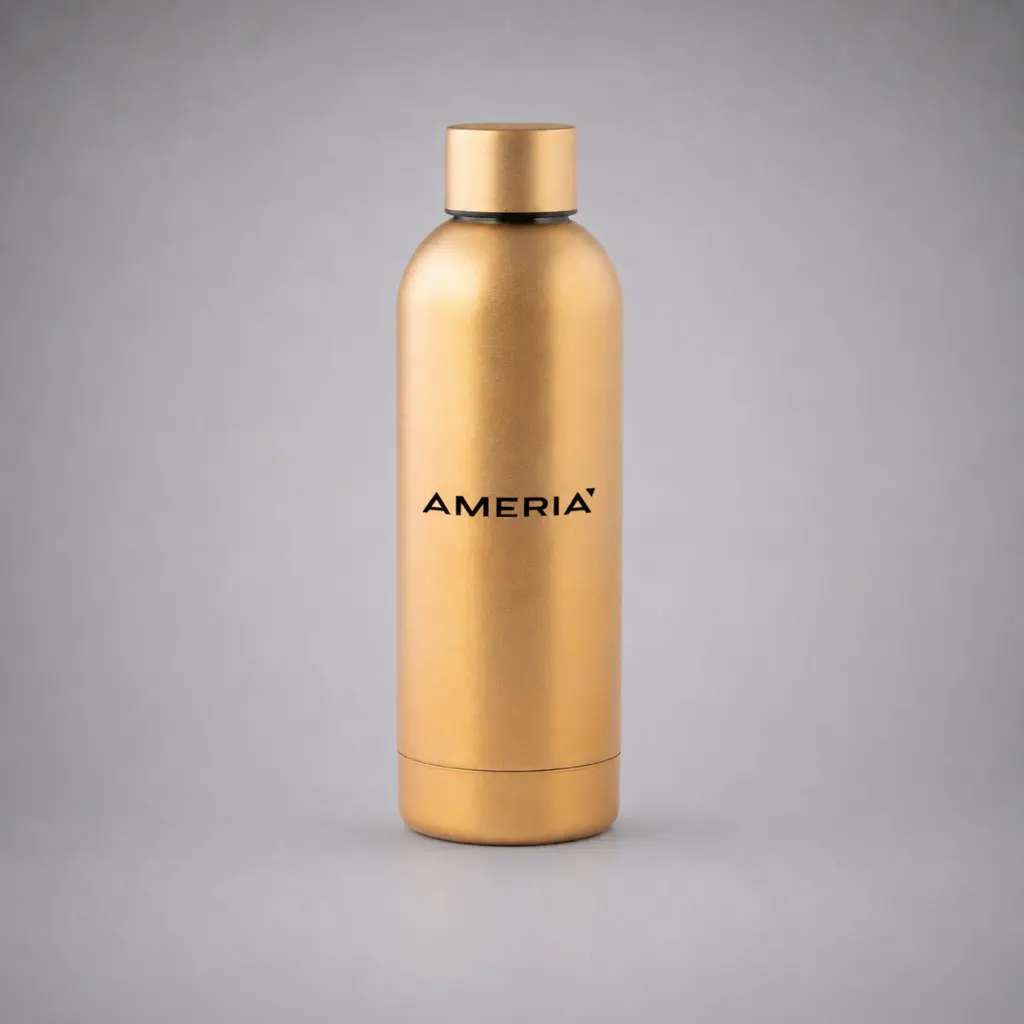 PINEAU. Bidón metálico de 800 ml en colores metalizados mate