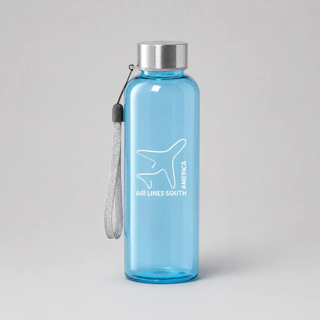 GIZMO. Bidón de 500ml de plástico de colores con tapón inox