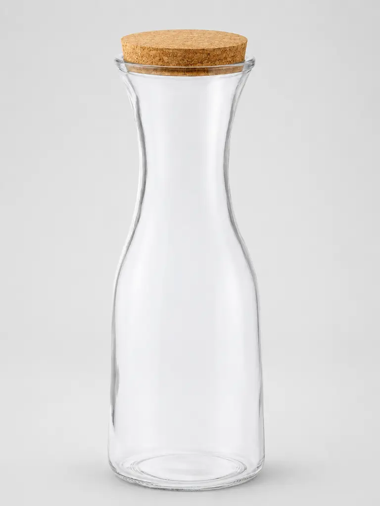 Botella de cristal ROPER de 1 l con tapón de corcho