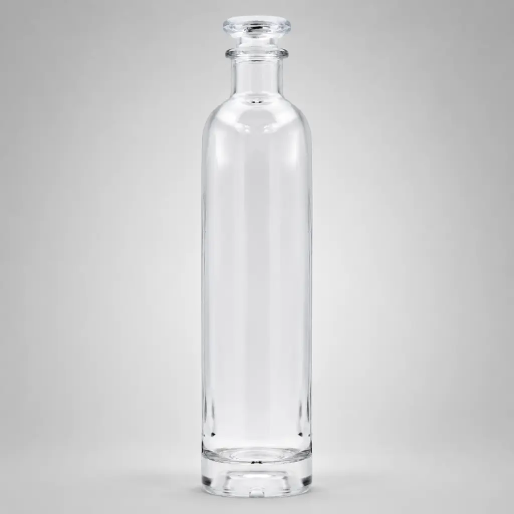 Botella de cristal alta BOTIK con tapón transparente