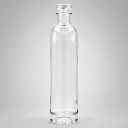 Botella de cristal alta BOTIK con tapón transparente