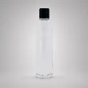 Botella de cristal BALI con tapón alto negro