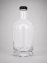 Botella de cristal NOCTURNE con tapón plateado o negro