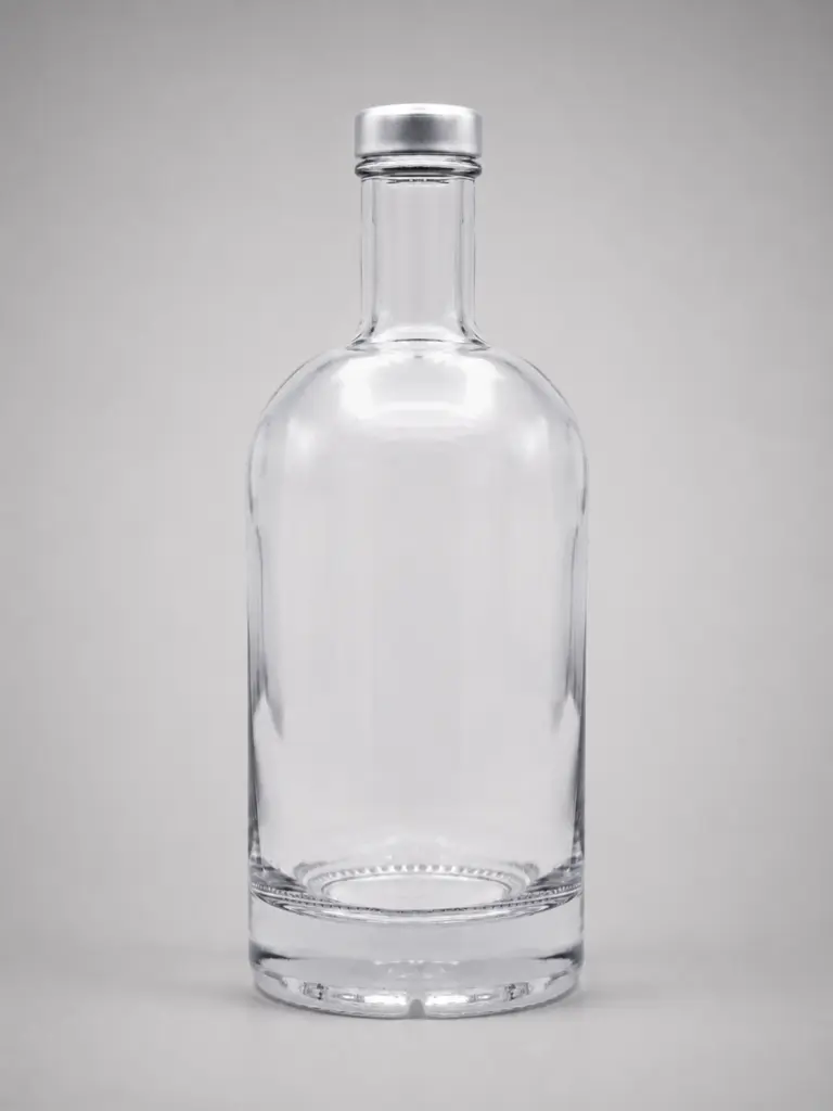 Botella de cristal NOCTURNE con tapón plateado o negro