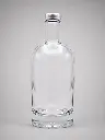 Botella de cristal NOCTURNE con tapón plateado o negro