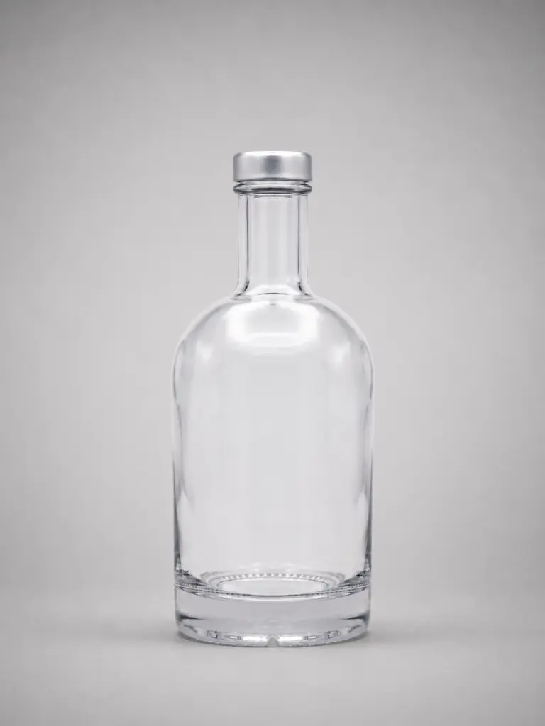 Botella de cristal NOCTURNE con tapón plateado o negro