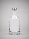Botella de cristal NOCTURNE con tapón plateado o negro