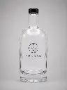 Botella de cristal NOCTURNE con tapón plateado o negro