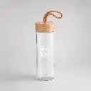 Botella de cristal y tapón de bambú ZEN SMALL de 420 ml