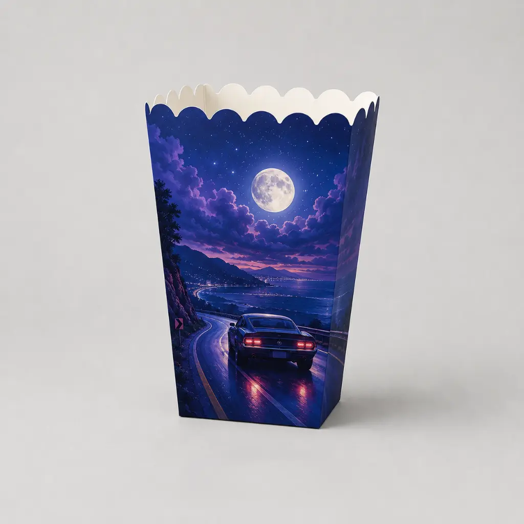 Vaso de palomitas automontable personalizado